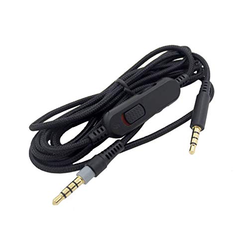 Xingsiyue Reemplazo Cable para HyperX Cloud Mix/HyperX Cloud Alpha/Logitech G633/G933/PS4/Xbox One/Nintendo Switch - Control del Volumen Cordón con/Función de Silencio