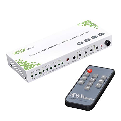 XOLORspace HDR 3x1 HDMI Switch with audio extractor SPDIF and stereo audio / ARC supports 4k 60HZ 4:4:4 8bit and Dolby Vision compatible with PS 4 PRO, XBox One S XOLORspace HDR 3x1 HDMI Switch with audio extractor SPDIF and stereo audio / ARC supports 4k 60HZ 4:4:4 8bit and Dolby Vision compatible with PS 4 PRO, XBox One S