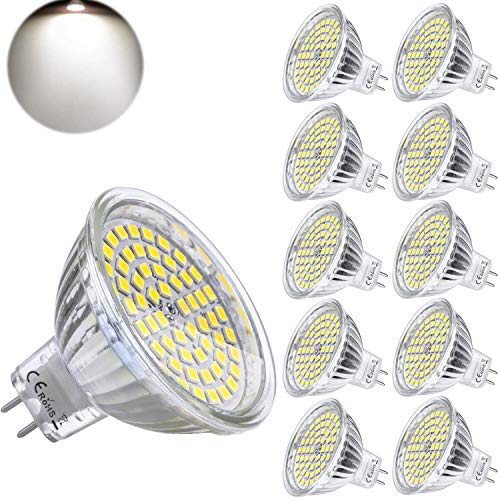 Yafido Bombilla LED GU5.3 MR16 12V 5W Equivalente a Halogeno 35W Spot Luz GU 5.3 Blanco Neutro 4500K Foco Ojo de Buey 420 Lumen Pack de 10 Yafido Bombilla LED GU5.3 MR16 12V 5W Equivalente a Halogeno 35W Spot Luz GU 5.3 Blanco Neutro 4500K Foco Ojo de Buey 420 Lumen Pack de 10
