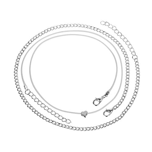 YAZILIND Estilo Bohemio corazón Forma Tobillera Multicapa Pedal Pulsera Mujeres Cadena de la Tobillera joyería YAZILIND Estilo Bohemio corazón Forma Tobillera Multicapa Pedal Pulsera Mujeres Cadena de la Tobillera joyería