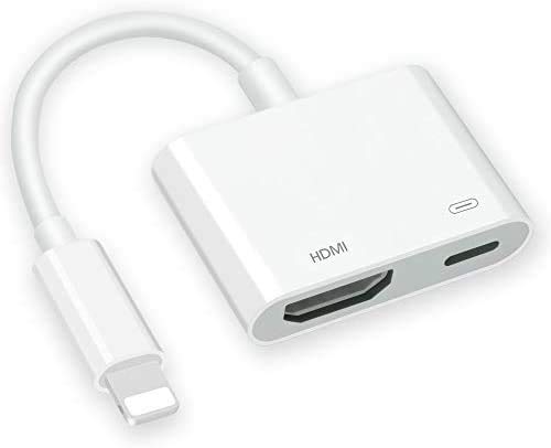 YEHUA Adaptador HDMI para Teléfono 1080P Adaptador AV Digital HDTV Cable HDMI Compatible con Teléfono XS / XSmax / XR / X / 8/7/6 / Plus iPad iPod