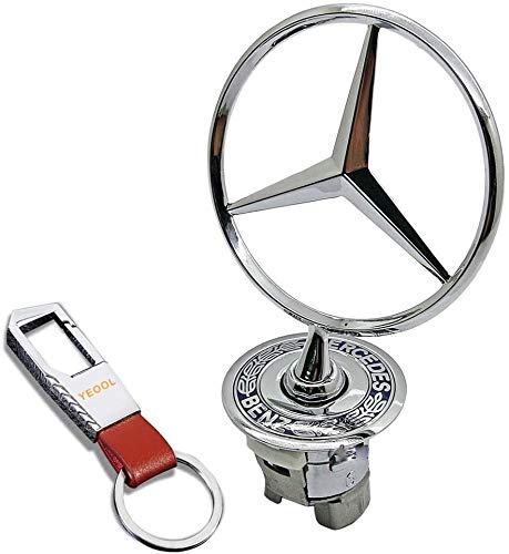 YEOOL Emblemas Capó Campana Primavera Logo Emblema Badge A2108800186 para Mercedes-Benz W202 W203 W204 W210 W211 W212 W220 W221 Classe E S C