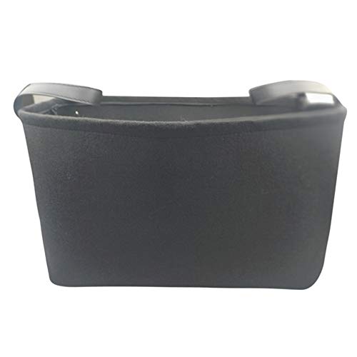 Yesiidor - Cubo de almacenamiento de fieltro con asas para dormitorio, oficina, armario, ahorro de espacio, caja de almacenamiento para el hogar, color negro, S Yesiidor - Cubo de almacenamiento de fieltro con asas para dormitorio, oficina, armario, ahorro de espacio, caja de almacenamiento para el hogar, color negro, S