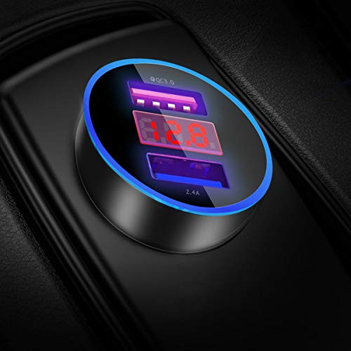 YGKJ Cargador de Coche, Quick Charge 3.0+2.4A 30W Carga Rapida Doble Puertos USB Adaptador Automóvil Cargador Móvil de Coche para Teléfonos y Tabletas, iPhone, Samsung, LG, HTC, Sony, Huawei y más YGKJ Cargador de Coche, Quick Charge 3.0+2.4A 30W Carga Rapida Doble Puertos USB Adaptador Automóvil Cargador Móvil de Coche para Teléfonos y Tabletas, iPhone, Samsung, LG, HTC, Sony, Huawei y más