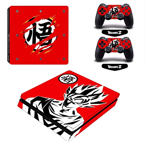 YISHO Son Goku Vinyl Cover Decal Skin Sticker for PS4 Playstation 4 Slim Console 2 Controllers Skins (Brown) YISHO Son Goku Vinyl Cover Decal Skin Sticker for PS4 Playstation 4 Slim Console 2 Controllers Skins (Brown)