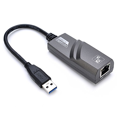 Yizhet Adaptador de Red USB Super Velocidad USB 3.0 to RJ45 10/100/1000MGigabit Ethernet para PC o Portátiles de Windows 10, 8, 7, XP, Vista, Mac OS,Adaptador de Red Network Cable