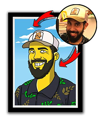 YM Dibujo Personalizado de Hombros y Cara Estilo Simpsons (Producto Digital) Envía Tus Fotos! Retrato Hecho Mano por Diseñadores Pro! Recibirás una Imagen Digital .JPG de 30x40cm 300 dpi