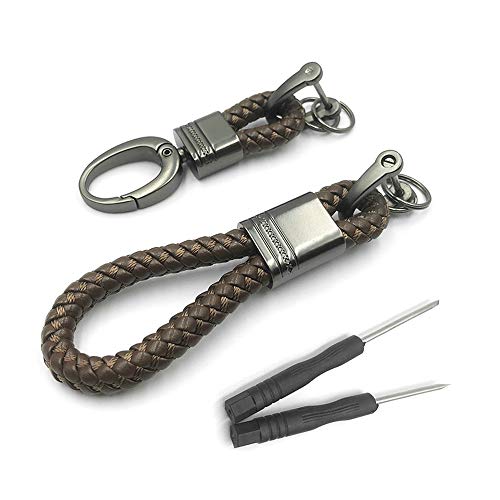 Ymwave 2 Piezas Llavero de Cuerda de Cuero Marrón Llavero Hebilla de Coche Aleación con Destornilladore para Coche Oficina Ymwave 2 Piezas Llavero de Cuerda de Cuero Marrón Llavero Hebilla de Coche Aleación con Destornilladore para Coche Oficina