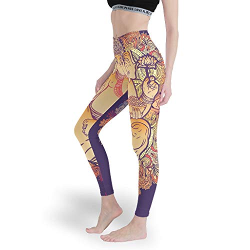 Yoga Elephant - Leggings de gimnasio para mujer, elásticos, pantalones de control de abdomen, pantalones deportivos ajustados para mujer