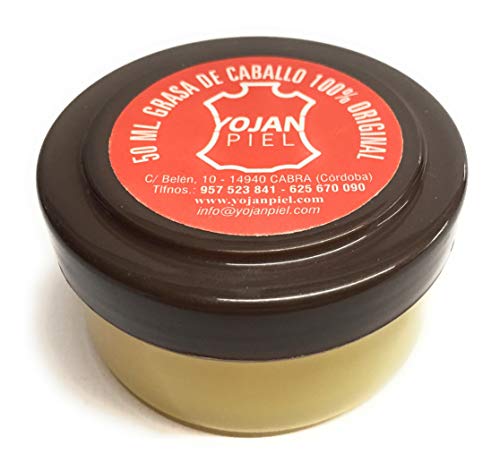 Yojanpiel - Grasa De Caballo Original España | Crema para Zapatos y Bolsos de Piel - Nutre y Evita Grietas | Indicada para Botas de Fútbol | Cuida Las Pieles y el Cuero