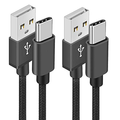 Yosou Cable USB C, [2 unidades] Cable de carga USB tipo C de nailon trenzado USB C a USB A Cable cargador compatible con Samsung Galaxy S10 S9 S8 Note 8, Huawei P30 P20, GoPro Hero 7 6 5, OnePlus 5T