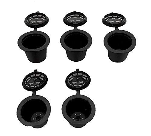 ZeusPod Cápsulas de café reutilizables recargables para Nespresso – 5 cápsulas de café – (se adapta a todas las máquinas Nespresso a partir de octubre de 2010) ZeusPod Cápsulas de café reutilizables recargables para Nespresso – 5 cápsulas de café – (se adapta a todas las máquinas Nespresso a partir de octubre de 2010)