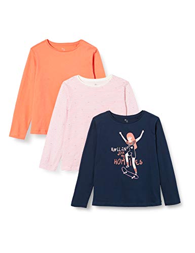 ZIPPY Pack de 3 Camisetas de Manga Larga para niña SS20, Dress Blue 19/4024 TC, 13/14 para Niñas