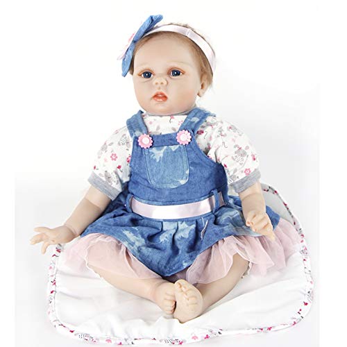 ZIYIUI 22pulgadas 55cm Bebes Reborn niñas Verdadero Silicona muñecas Reales Baby Dolls Originales Recien Nacidos niños Toddler Realista Ojos Abiertos