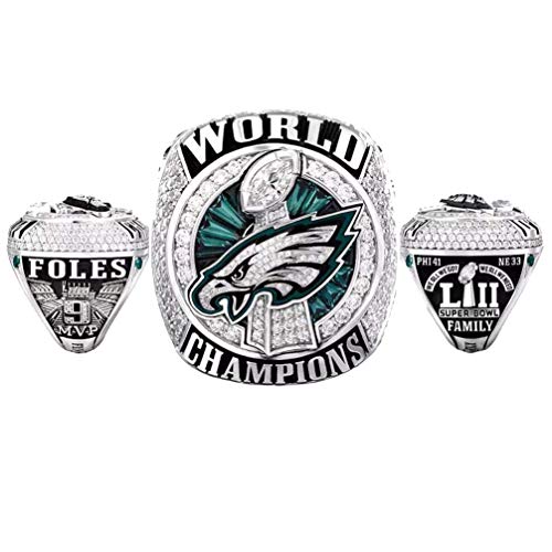 ZJL Europa Y América Anillos de Hombre, Philadelphia Eagles Replica Ring Super Bowl Campeonato Anillos de Aleación para Joyería Regalo de Colección Tamaño 8-11,1011 ZJL Europa Y América Anillos de Hombre, Philadelphia Eagles Replica Ring Super Bowl Campeonato Anillos de Aleación para Joyería Regalo de Colección Tamaño 8-11,1011