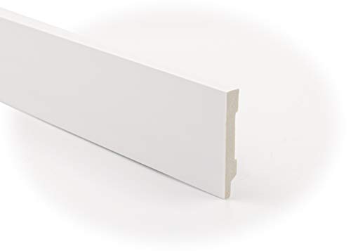 Zócalo - Rodapié Blanco de PVC hidrófugo, 10cm de alto y 220cm de largo Zócalo - Rodapié Blanco de PVC hidrófugo, 10cm de alto y 220cm de largo