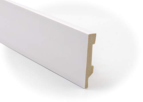 Zócalo - Rodapié Blanco de PVC hidrófugo, 7cm de alto y 220cm de largo Zócalo - Rodapié Blanco de PVC hidrófugo, 7cm de alto y 220cm de largo