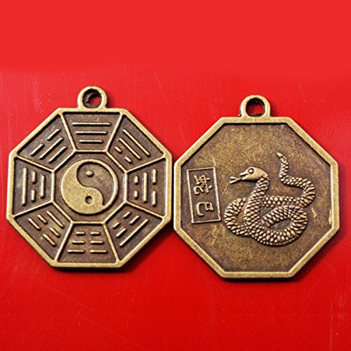 Zodiaco chino-serpiente Tai Chi Pakua Feng Shui colgantes + cinco Element hilo advpro libre Mxsabrina rojo cadena pulsera Y1043F