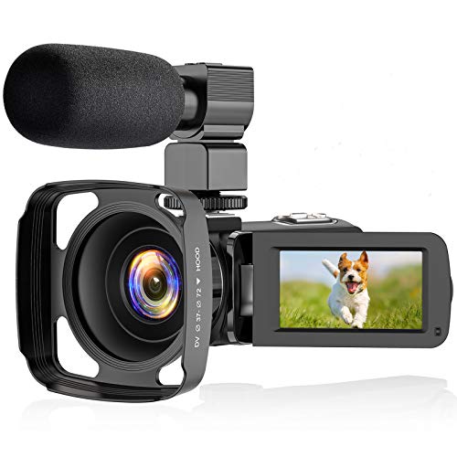 ZORNIK 2.7K Videocámara, Cámara de Video con Visión Nocturna Digital por Infrarrojos de 36 Megapíxeles, Cámara de Vlogging con Pantalla Táctil LCD de 3.0 Pulgadas y Zoom Potente de 16X