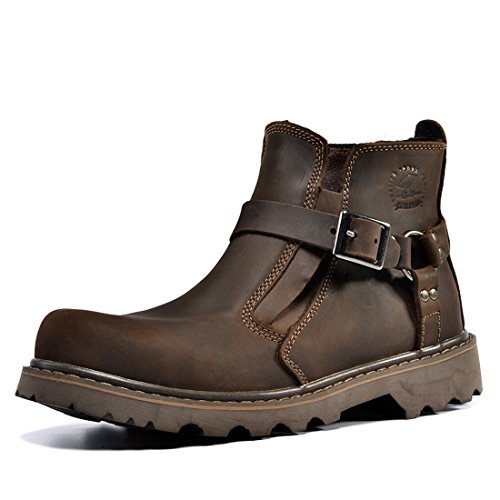 Z.SUO Dos Desgaste de Cuero- Botas para Mujer Botas para Hombre Unisex-Adulto (43 EU, Marrón Oscuro) Z.SUO Dos Desgaste de Cuero- Botas para Mujer Botas para Hombre Unisex-Adulto (43 EU, Marrón Oscuro)