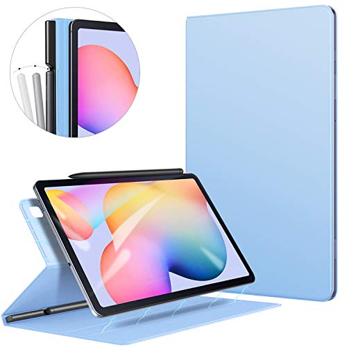 ZtotopCase Funda para Samsung Galaxy Tab S6 Lite 2020, Parte Posterior Magnética Inteligente Ultradelgada con Soporte Incorporado de Pencil, para Samsung Galaxy Tab S6 Lite 10.4 Pulgadas, Azul Claro