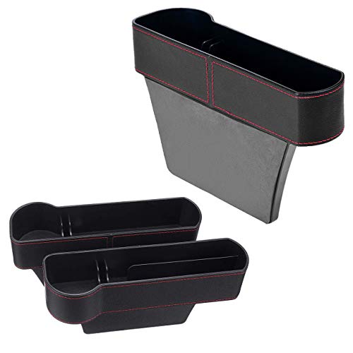 Zunbo – Juego de 2 cajas de almacenamiento para asiento de coche, organizador lateral de consola para llave, teléfono, billetera, gafas de sol