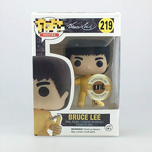 ZXZX Funko Pop Bruce Lee patea el nunchaku muñeca Modelo de decoración Hecha a Mano Bruce Lee 219 # Figura Coleccionable, Multicolor