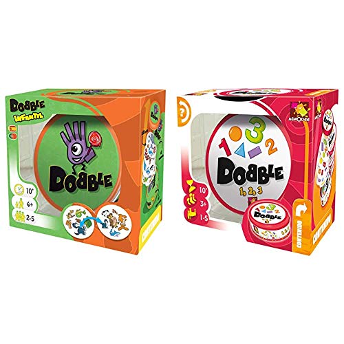 Zygomatic Dobble Infantil - Juego de Tablero (Asmodee DOKI01ES) + Formas Y Números - Español/Portugués, (Asmodee DOBCF01ES), Color/Modelo Surtido Zygomatic Dobble Infantil - Juego de Tablero (Asmodee DOKI01ES) + Formas Y Números - Español/Portugués, (Asmodee DOBCF01ES), Color/Modelo Surtido