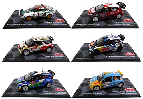 - Lote de 6 Coches de Rally 1/43 Ixo compatibles con VW Polo WRC + Citroen DS3 + Lancia Stratos + Citroen C3 + Ford Fiesta RS + Renault Clio S1600 (BR1 + BR2 + BR3 + BR4 + BR8 + BR9)