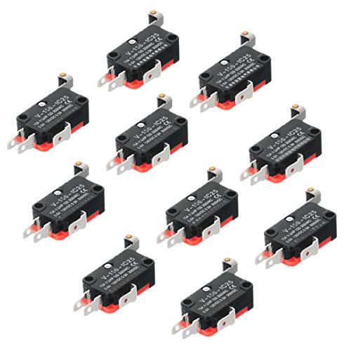 10 interruptores de límite de plomo V-156-1C25 SPDT con base plateada de rodillo de contacto 10 interruptores de límite de plomo V-156-1C25 SPDT con base plateada de rodillo de contacto