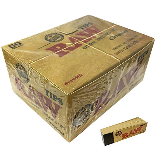 100% Raw Original Tips 50 Caja de 50 Paquetes Roach Caja Llena 50 por Cuadernillos