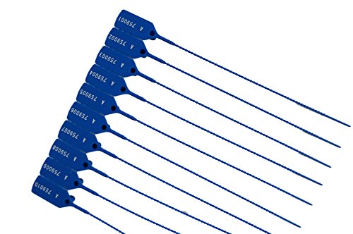 100 x azul etiquetas para numerados de forma segura de fuerza de juego de bridas para juego de cámaras de seguridad ANTI-TAMPER precintos de seguridad