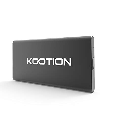 120GB SSD Portátil USB 3.1 KOOTION Disco Duro Externo Portable SSD, Alta Velocidad de Lectura y Escritura de hasta 400 MB/s y 300 MB/s, para Windows, MacBook, Xbox, Smart TV, PS3/4, Pesa 41g