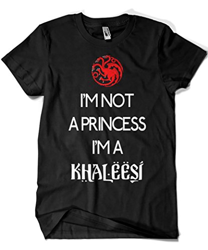 1397- Camiseta Premium, Juego De Tronos - I'm Not a Princess (Karlangas) (Negro, Medium)