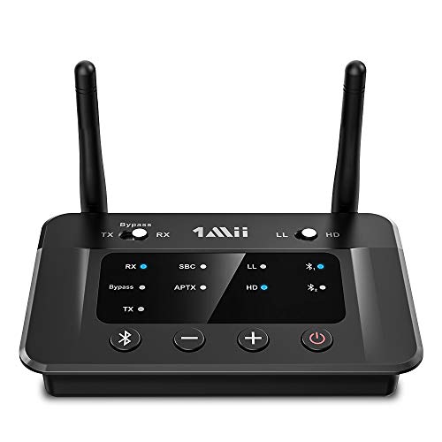 1mii B03 - Transmisor y receptor Bluetooth 5.0 aptX HD Bluetooth 5.0 aptX HD Bluetooth adaptador bajo Latencia para TV PC estéreo, sistema de audio inalámbrico óptico digital RCA AUX 3,5 mm 1mii B03 - Transmisor y receptor Bluetooth 5.0 aptX HD Bluetooth 5.0 aptX HD Bluetooth adaptador bajo Latencia para TV PC estéreo, sistema de audio inalámbrico óptico digital RCA AUX 3,5 mm