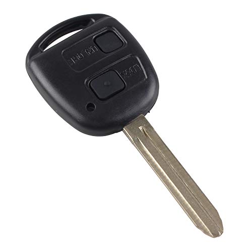 2 botón remoto coche clave Shell caso con botón de caucho para Toyota Tarago Camry Corolla Avensis