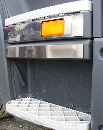 2 x exclusivo acero inoxidable estribo paso puerta decoración para Camiones Scania R
