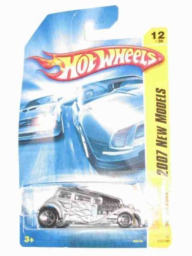 2007 New Models -#12 Straight Pipes Silver With Blue Flames #2007-12 Collectibles Collector Car 2007 Hot Wheels by Hot Wheels