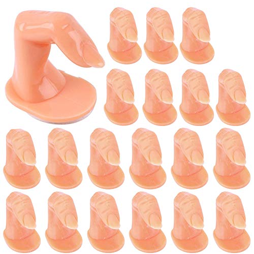 20PCS Juego de Dedos Falsos para Practicar, Modelo de práctica de la mano en las uñas. Dedos falsos móviles, reutilizables para uñas de acrílico. Práctica de manicura de la práctica 20PCS Juego de Dedos Falsos para Practicar, Modelo de práctica de la mano en las uñas. Dedos falsos móviles, reutilizables para uñas de acrílico. Práctica de manicura de la práctica