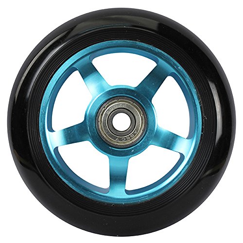213 Scooterwheel - Juego de 2 ruedas para patinete de buje de aluminio, unisex, color azul, 100 mm