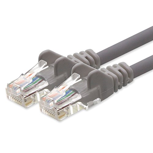 25 m – gris – 1 pieza de cable de red Cat 5 cable Ethernet compatible con CAT5e, CAT6, CAT6a, Cat7, Cat8, para router, módem, Internet, Smart TV, Xbox