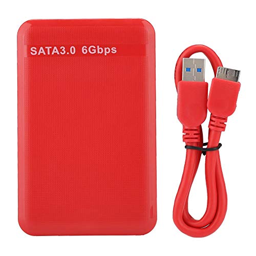 2.5 Pulgadas Mini Caja de Disco Duro Móvil HDD USB 3.0 SATA 3.0, Carcasa de Almacenamiento HDD de Disco Duro Extrena de Alta Velocidad de Transmisión, Unidad de Disco Duro con Inidicadores LED(Rojo) 2.5 Pulgadas Mini Caja de Disco Duro Móvil HDD USB 3.0 SATA 3.0, Carcasa de Almacenamiento HDD de Disco Duro Extrena de Alta Velocidad de Transmisión, Unidad de Disco Duro con Inidicadores LED(Rojo)