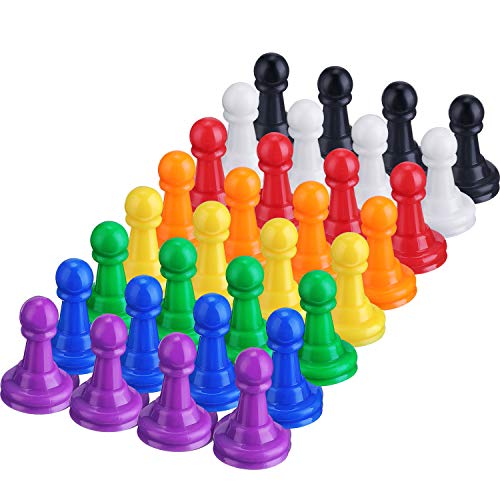 32 Piezas de Peones de Plástico de Multicolor Juego de Tablero, 1 Pulgada Peones Marcadores de Mesa Componentes 32 Piezas de Peones de Plástico de Multicolor Juego de Tablero, 1 Pulgada Peones Marcadores de Mesa Componentes