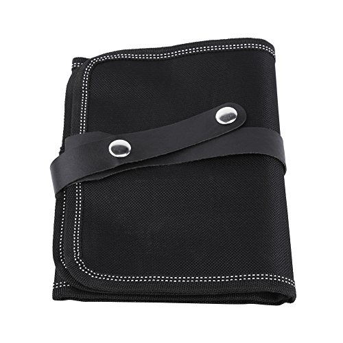 36/48 Slot Black Fabric Roll Up Pencil Wrap Holder Case Bag para escuela Office Art Craft(48)