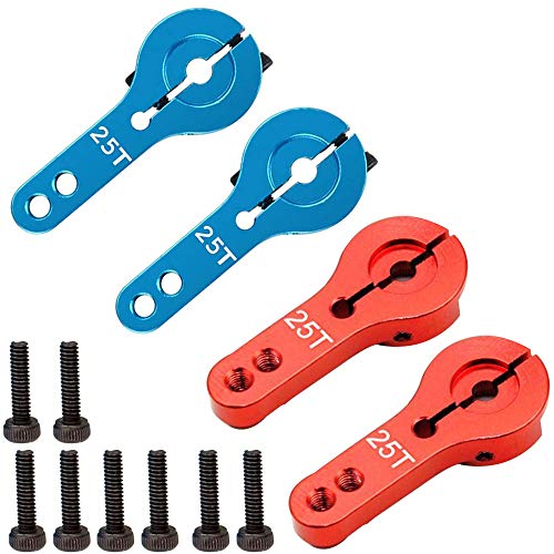 4 Piezas Brazo Servo Dirección Piezas Metal, Metal 25T Servo de DireccióN, 3 Agujeros Metal Brazo de Dirección Con Tornillos Se Adapta a Futaba, Savox, HL, HSP, HD Power, Go Techservos (Rojo, Azul) 4 Piezas Brazo Servo Dirección Piezas Metal, Metal 25T Servo de DireccióN, 3 Agujeros Metal Brazo de Dirección Con Tornillos Se Adapta a Futaba, Savox, HL, HSP, HD Power, Go Techservos (Rojo, Azul)
