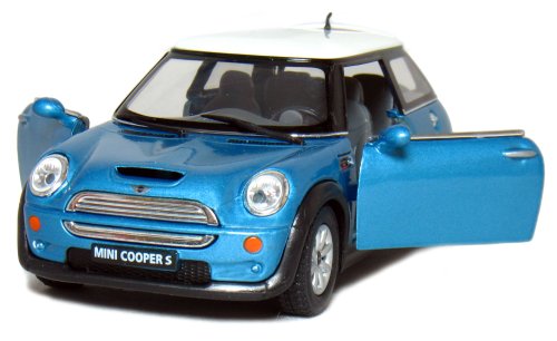 5 Mini Cooper S 1:28 Scale (Blue) by Kinsmart