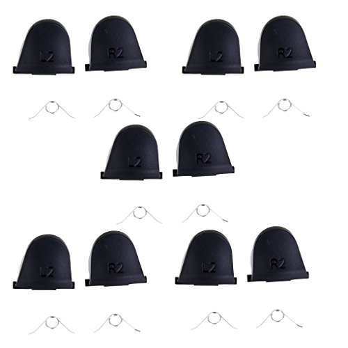 5 Pares L2 R2 Botones de Activación + 10 Resortes Repuestos Reemplazo para Sony PlayStation 4 Controlador Mando PS4 5 Pares L2 R2 Botones de Activación + 10 Resortes Repuestos Reemplazo para Sony PlayStation 4 Controlador Mando PS4