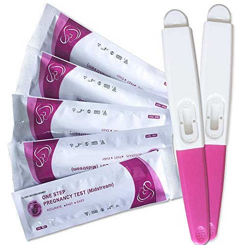 5 Pruebas de Embarazo Hcg, Test de Embarazo 10miu/Ml Formato Midstream Alta Sensibilidad y Fácil Uso 5 Pruebas de Embarazo Hcg, Test de Embarazo 10miu/Ml Formato Midstream Alta Sensibilidad y Fácil Uso
