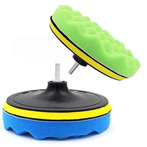7 Unidades Esponjas para Pulidoras Disponibles en Varios tamaños incluye adaptador para Taladro Tamaño M14 de 12,7cm, 15,2cm 17,8 cm 7 Unidades Esponjas para Pulidoras Disponibles en Varios tamaños incluye adaptador para Taladro Tamaño M14 de 12,7cm, 15,2cm 17,8 cm