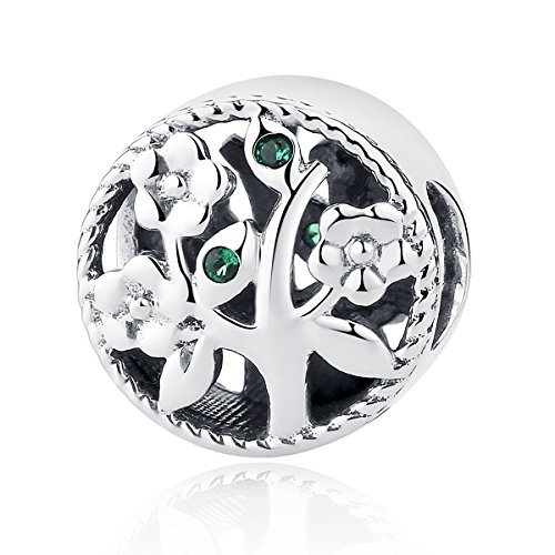 Abalorio para pulsera Pandora, de plata de ley, diseño del árbol de la vida